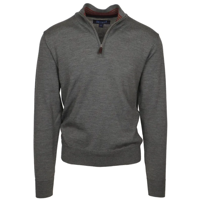 *** FINAL SALE *** Lafayette Gray Quarter Zip Sweater sold by Haspel