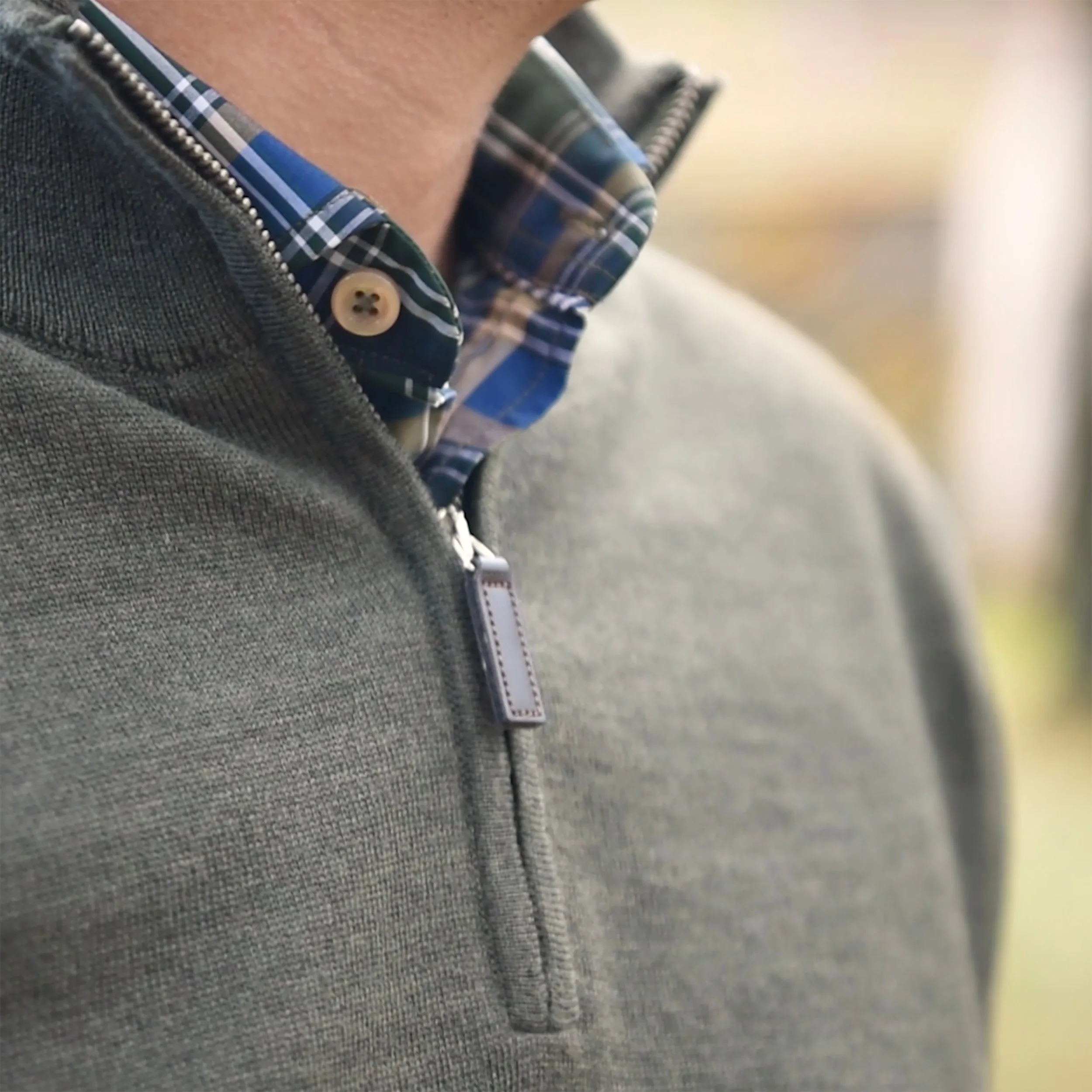 *** FINAL SALE *** Lafayette Green Quarter Zip Sweater sold by Haspel product image thumbnail 3