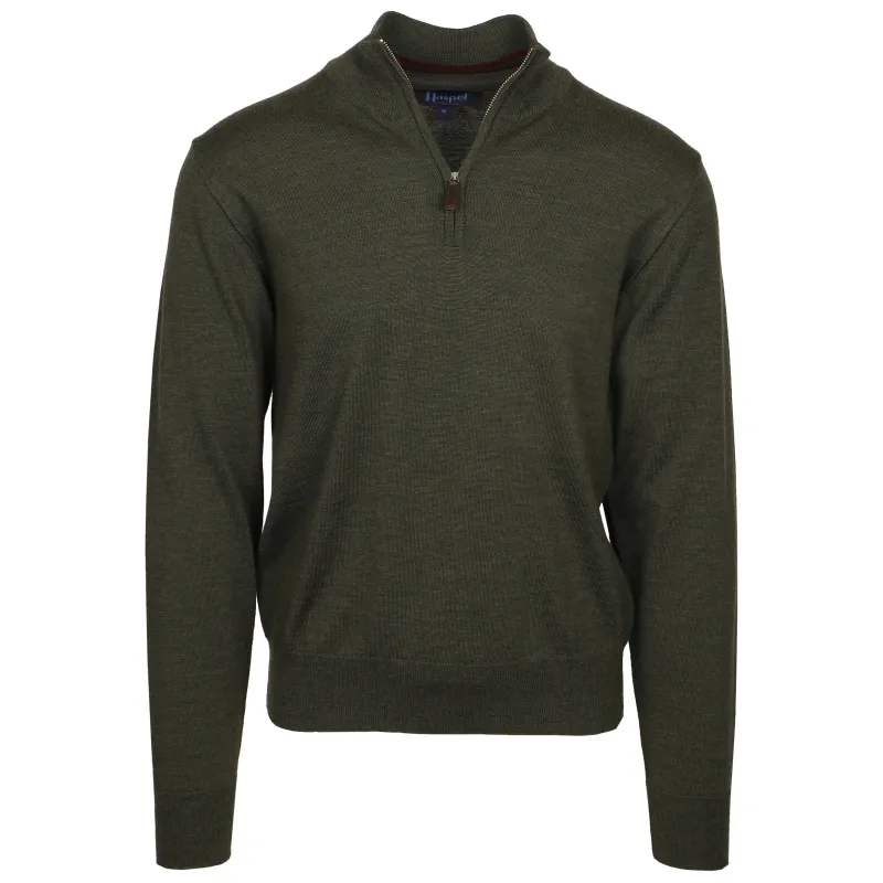*** FINAL SALE *** Lafayette Green Quarter Zip Sweater sold by Haspel