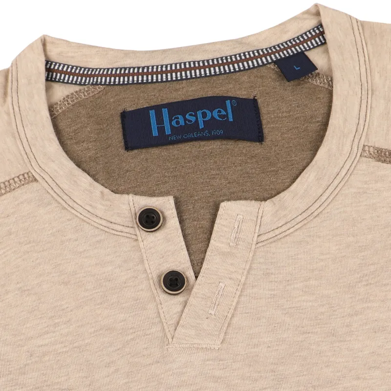 King Notch Neck T-Shirt - Short Sleeve Sand sold by Haspel