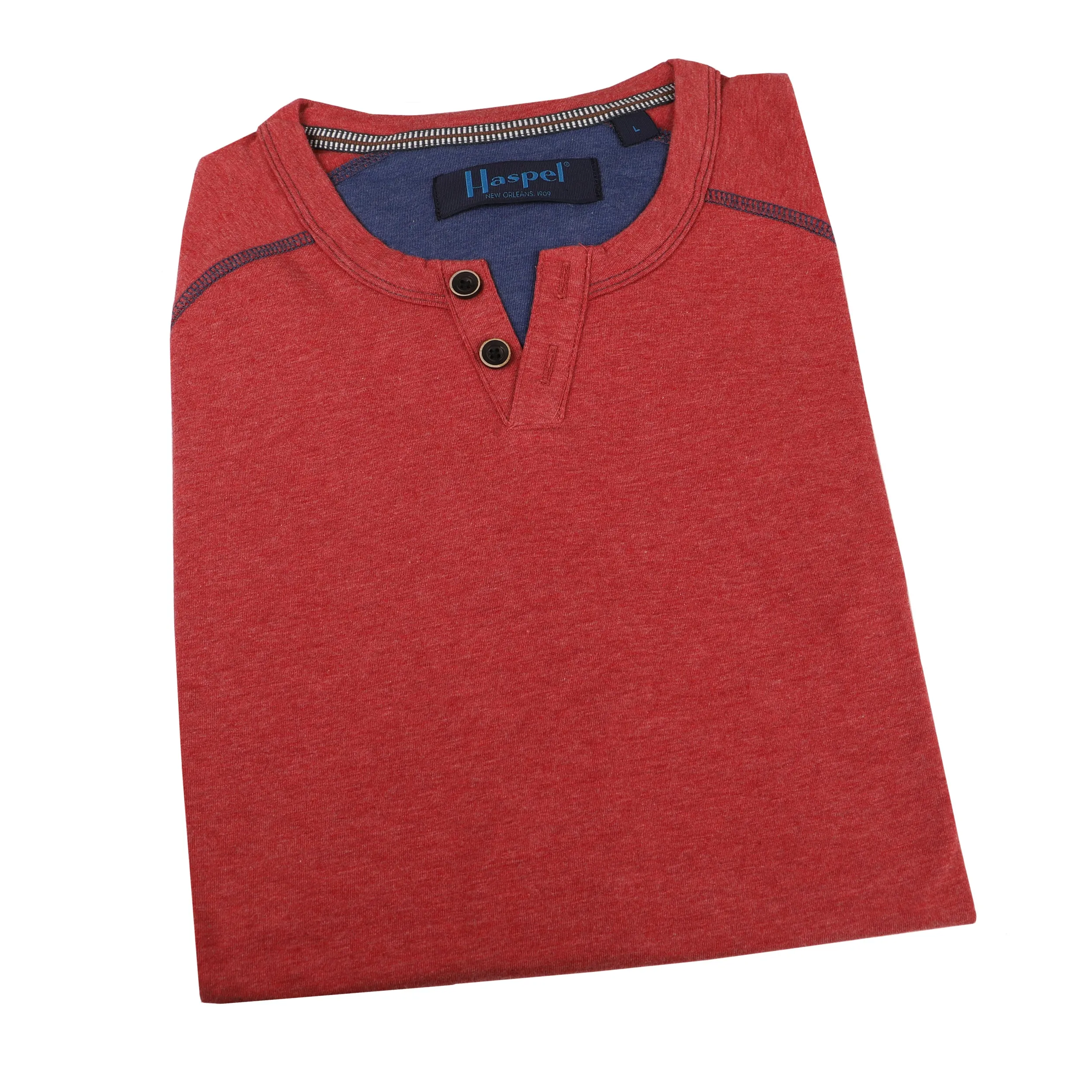 King Notch Neck T-Shirt - Short Sleeve Red sold by Haspel product image thumbnail 4