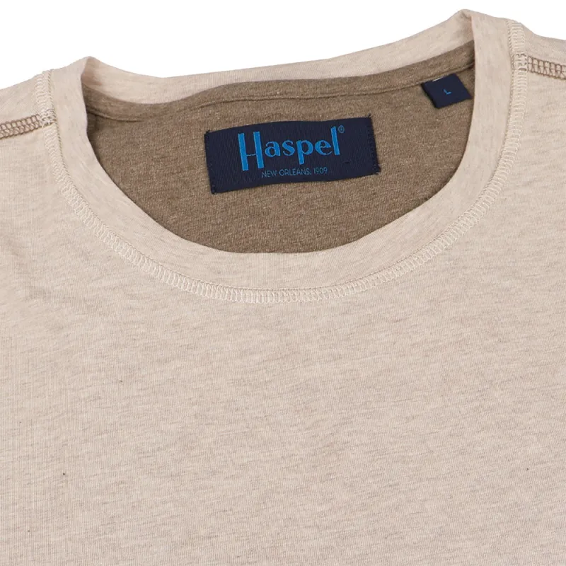 Krewe Neck Luxe T-Shirt - Short Sleeve Sand sold by Haspel