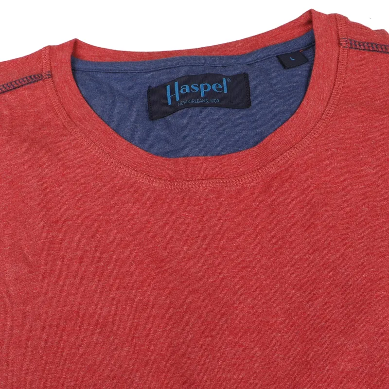 Krewe Neck Luxe T-Shirt - Short Sleeve Red sold by Haspel