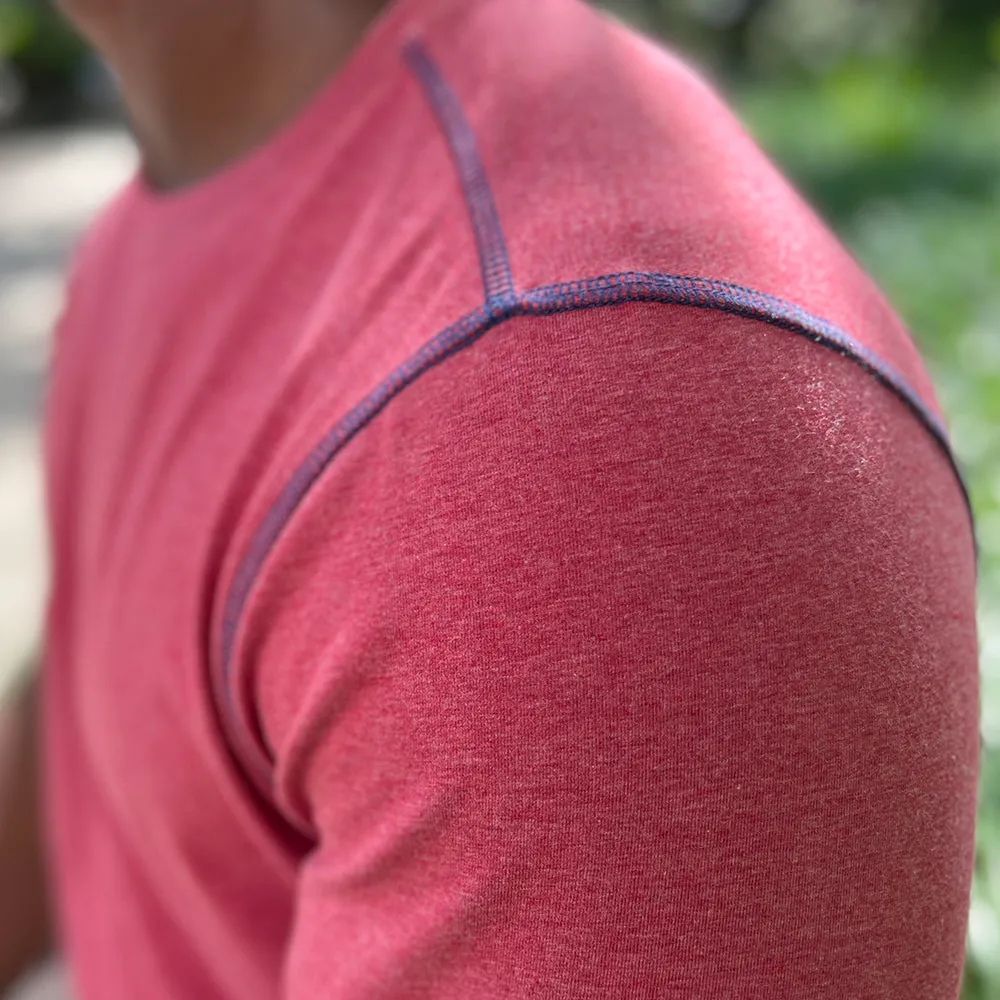 Krewe Neck Luxe T-Shirt - Short Sleeve Red sold by Haspel product image thumbnail 3