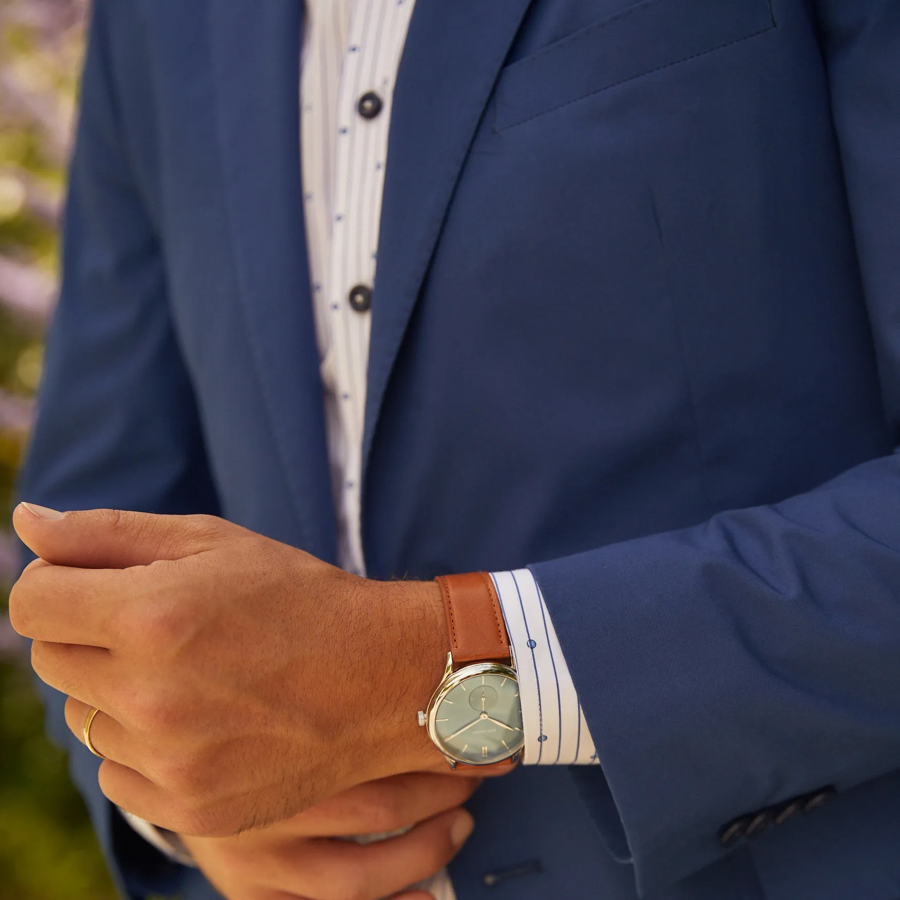 Channel Blue Poplin Pant sold by Haspel product image thumbnail 3