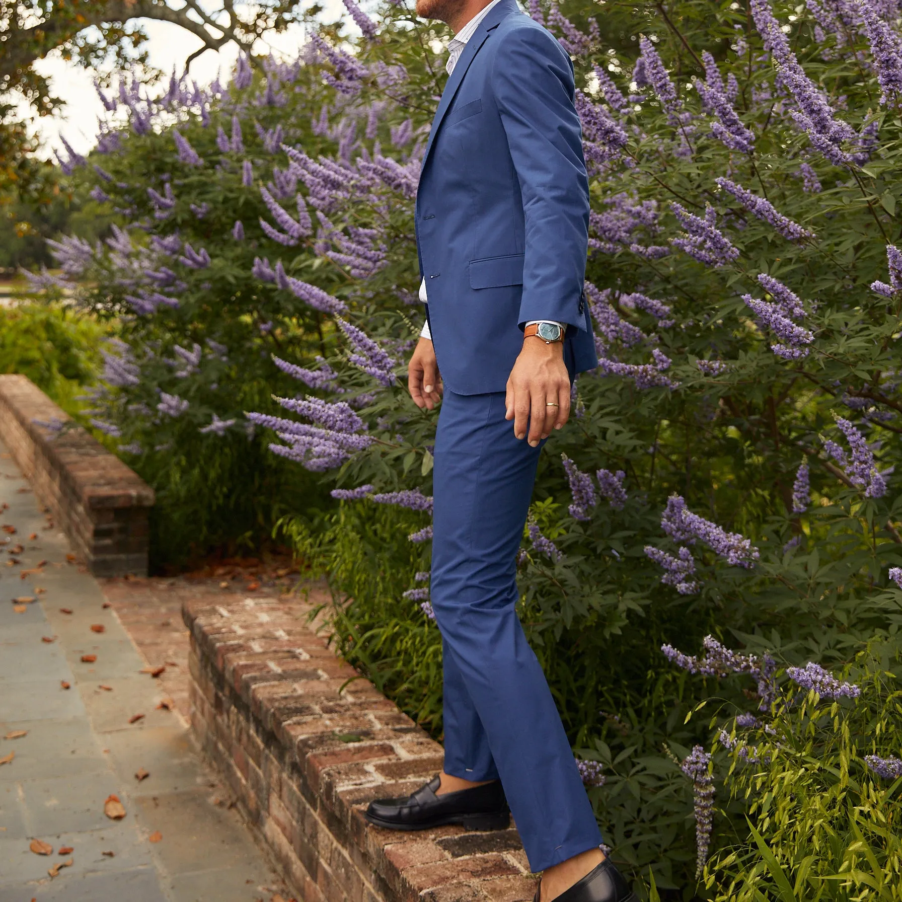 Channel Blue Poplin Pant sold by Haspel product image thumbnail 4