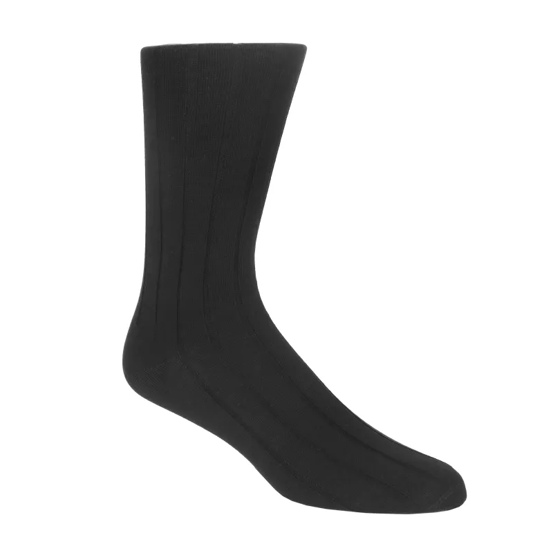 Mid Calf Extra Soft Black Socks sold by Haspel