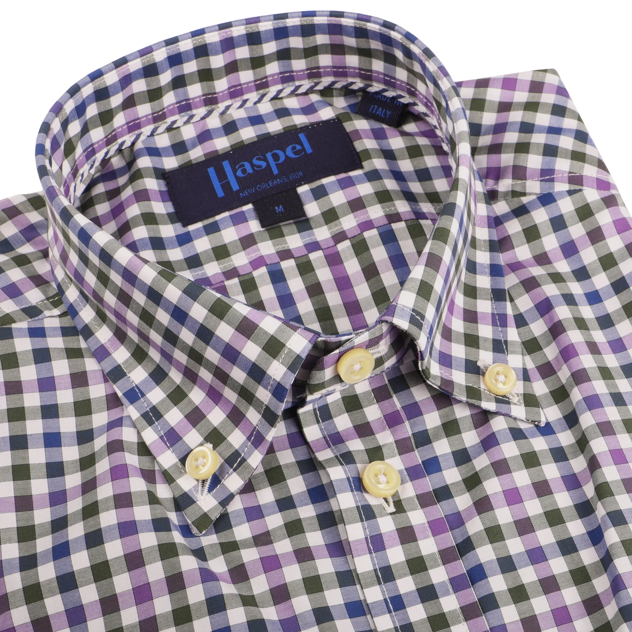 Franklin Purple, Olive & Blue Wardrobe Check sold by Haspel