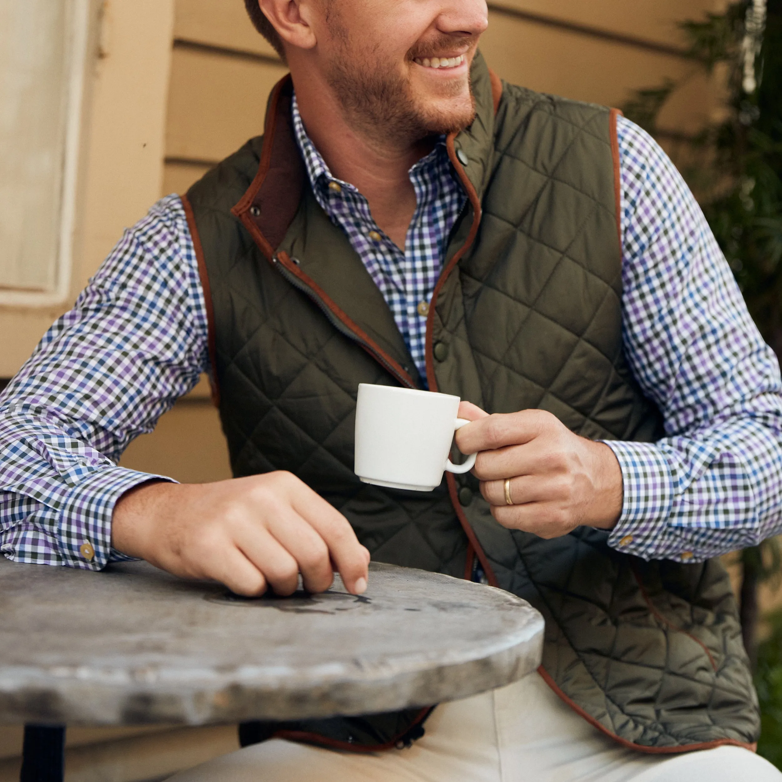 Franklin Purple, Olive & Blue Wardrobe Check sold by Haspel product image thumbnail 3