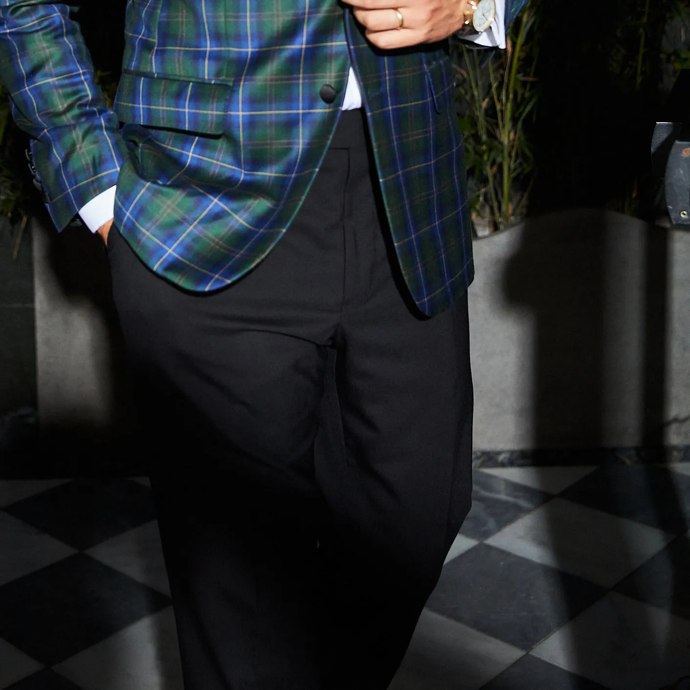 Gretna Black Tropical Wool Trousers - Classic Fit sold by Haspel product image thumbnail 5