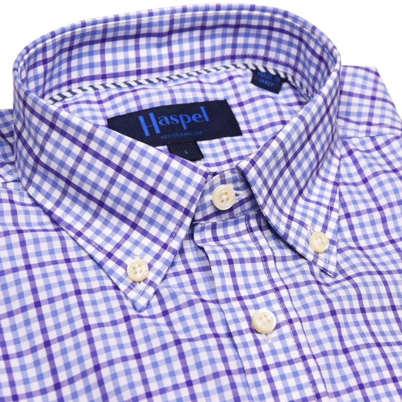 Franklin Purple & White Check sold by Haspel