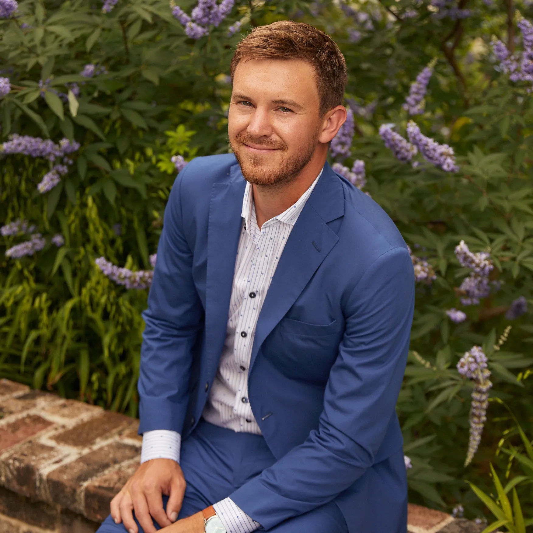 Channel Blue Poplin Sport Coat sold by Haspel product image thumbnail 5