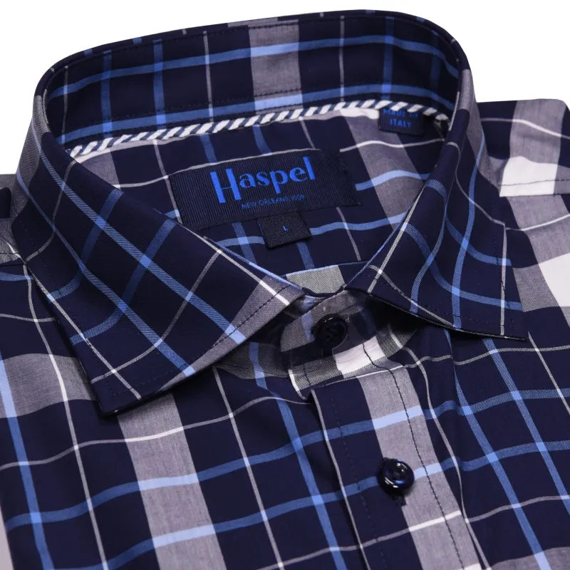 *** FINAL SALE *** Audubon Navy & White Plaid sold by Haspel