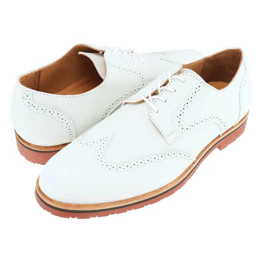 Haspel x T.B. Phelps Nubuck Wingtip - White sold by Haspel