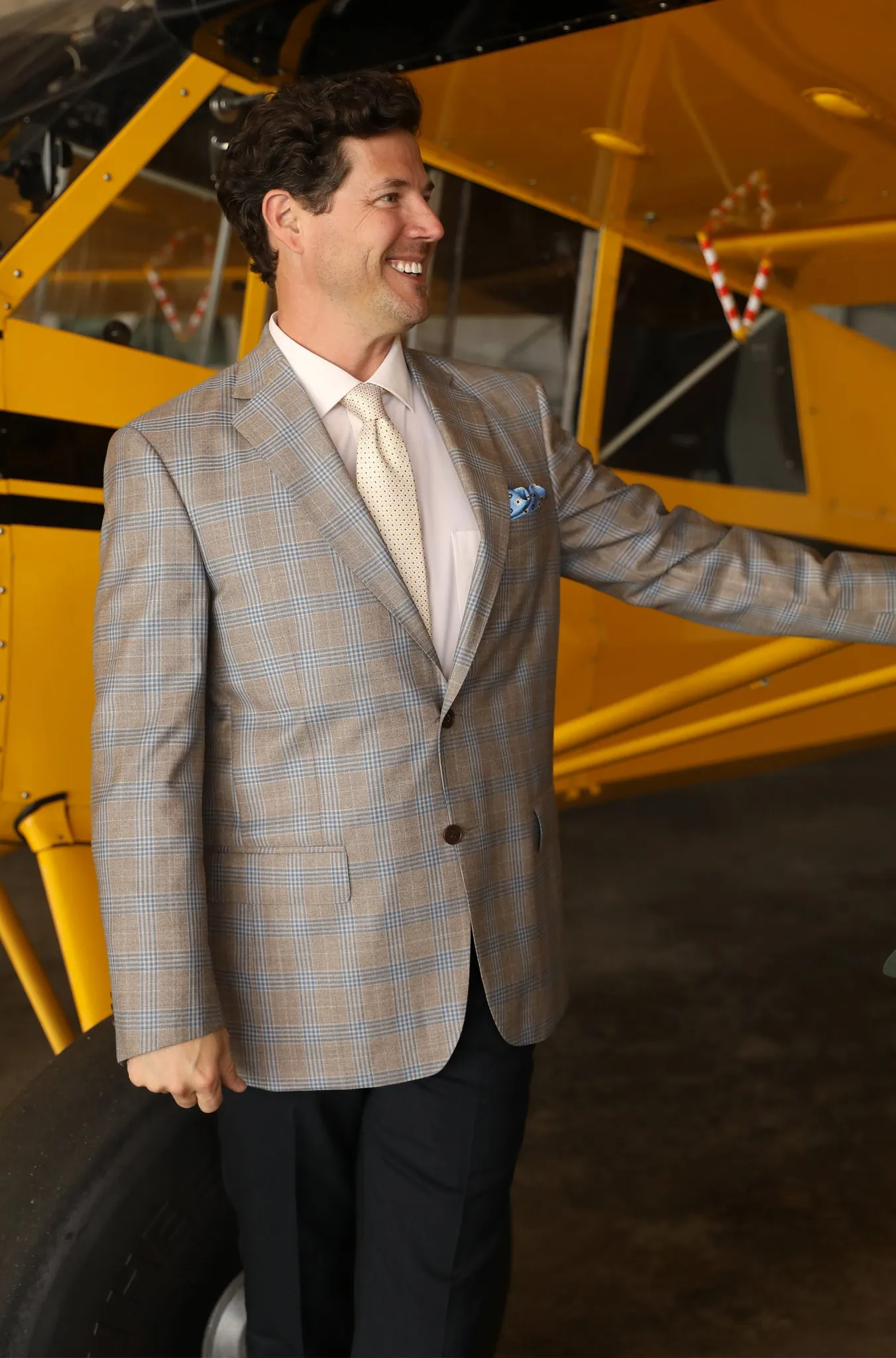 Audubon Tan with Blue Glen Check Sport Coat sold by Haspel product image thumbnail 2