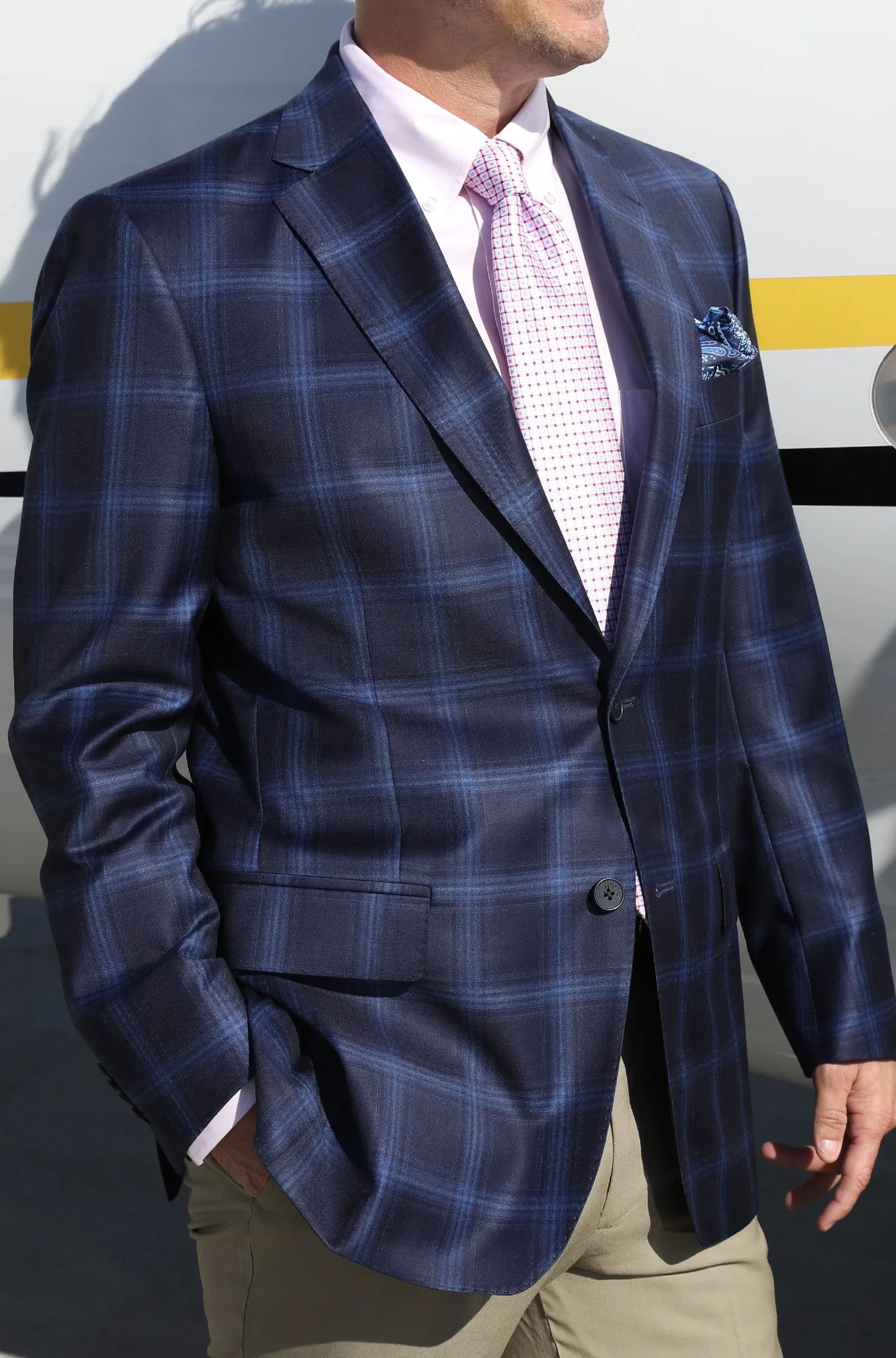 Audubon Navy with Royal Plaid Sport Coat sold by Haspel product image thumbnail 3