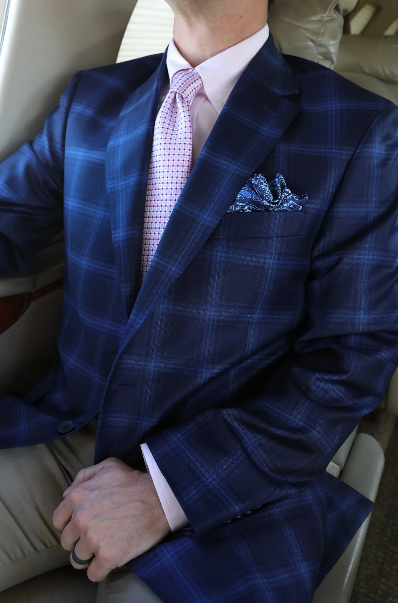 Audubon Navy with Royal Plaid Sport Coat sold by Haspel product image thumbnail 2