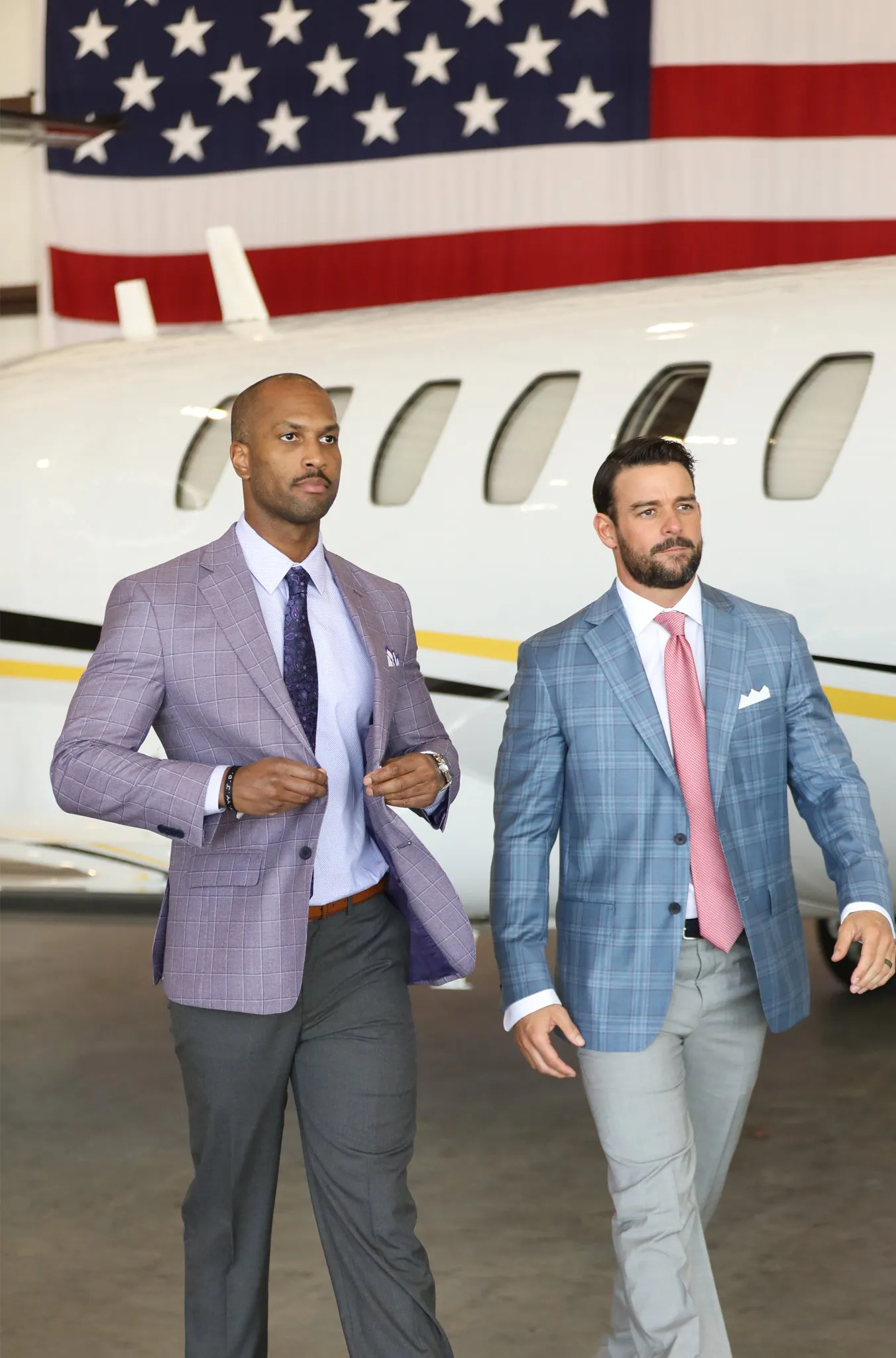 Audubon Lt. Blue with Red Deco Sport Coat sold by Haspel product image thumbnail 5