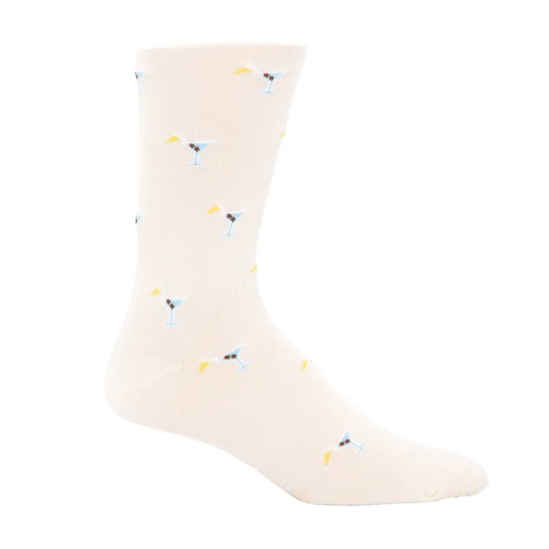 Cream with Martini & Olives Socks sold by Haspel