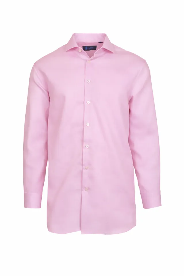 Prato Pink Textured Solid Dress Shirt sold by Haspel product image thumbnail 2