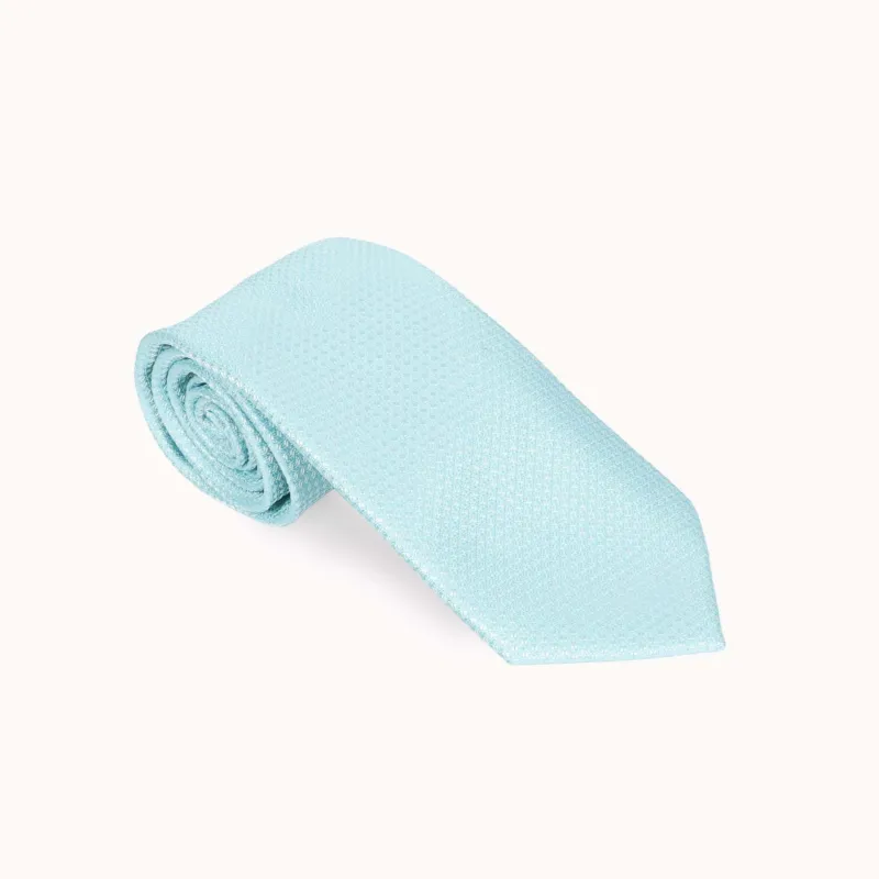 Solid Teal Grenadine Tie made by Haspel