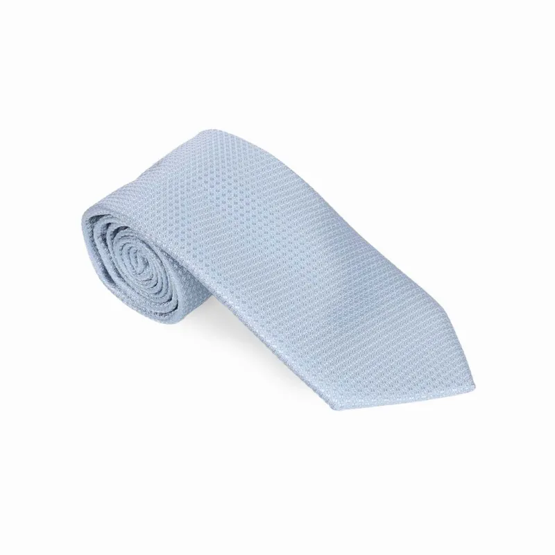 Solid Lt. Blue Grenadine Tie made by Haspel