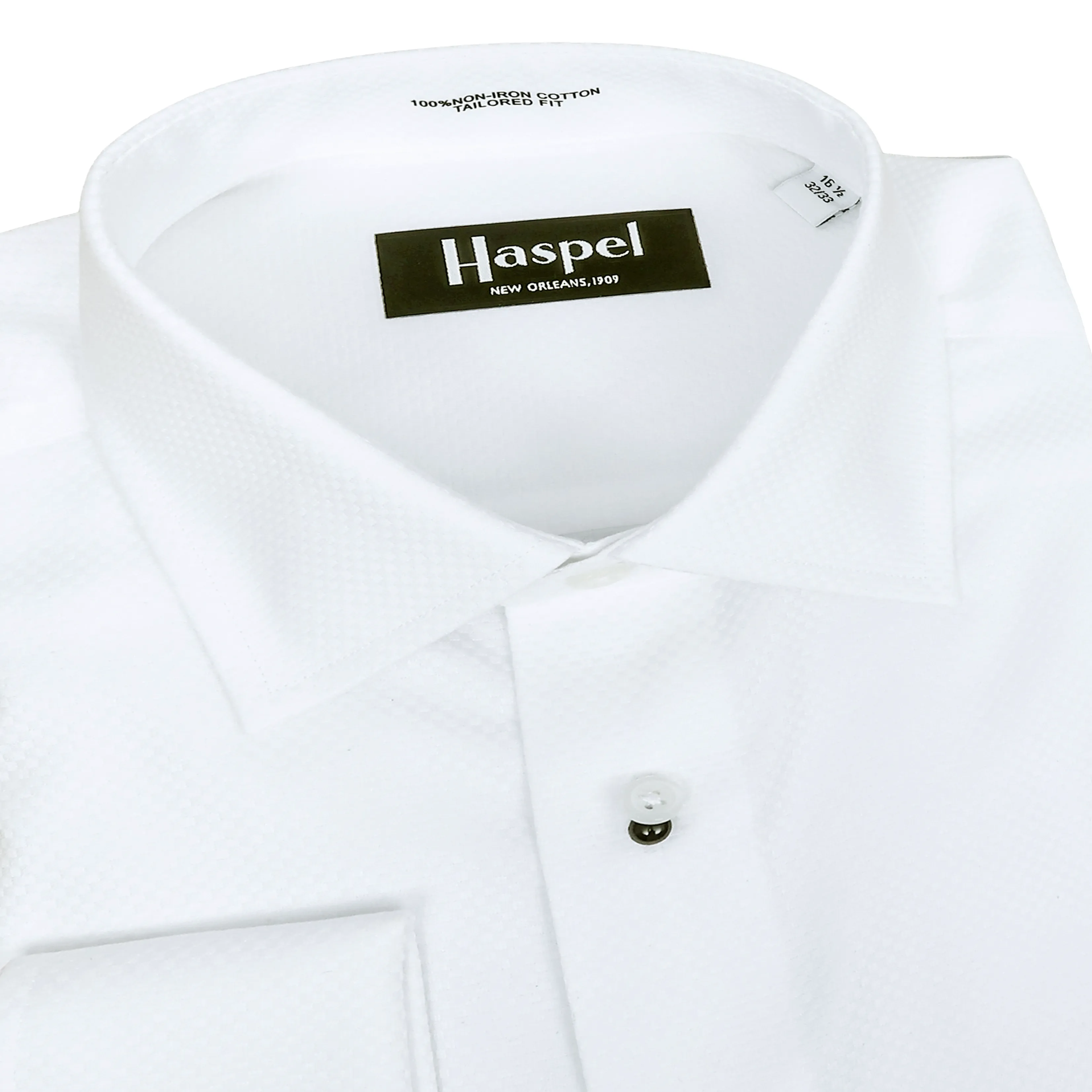Broadway Textured Tuxedo Shirt - Tailored Fit sold by Haspel