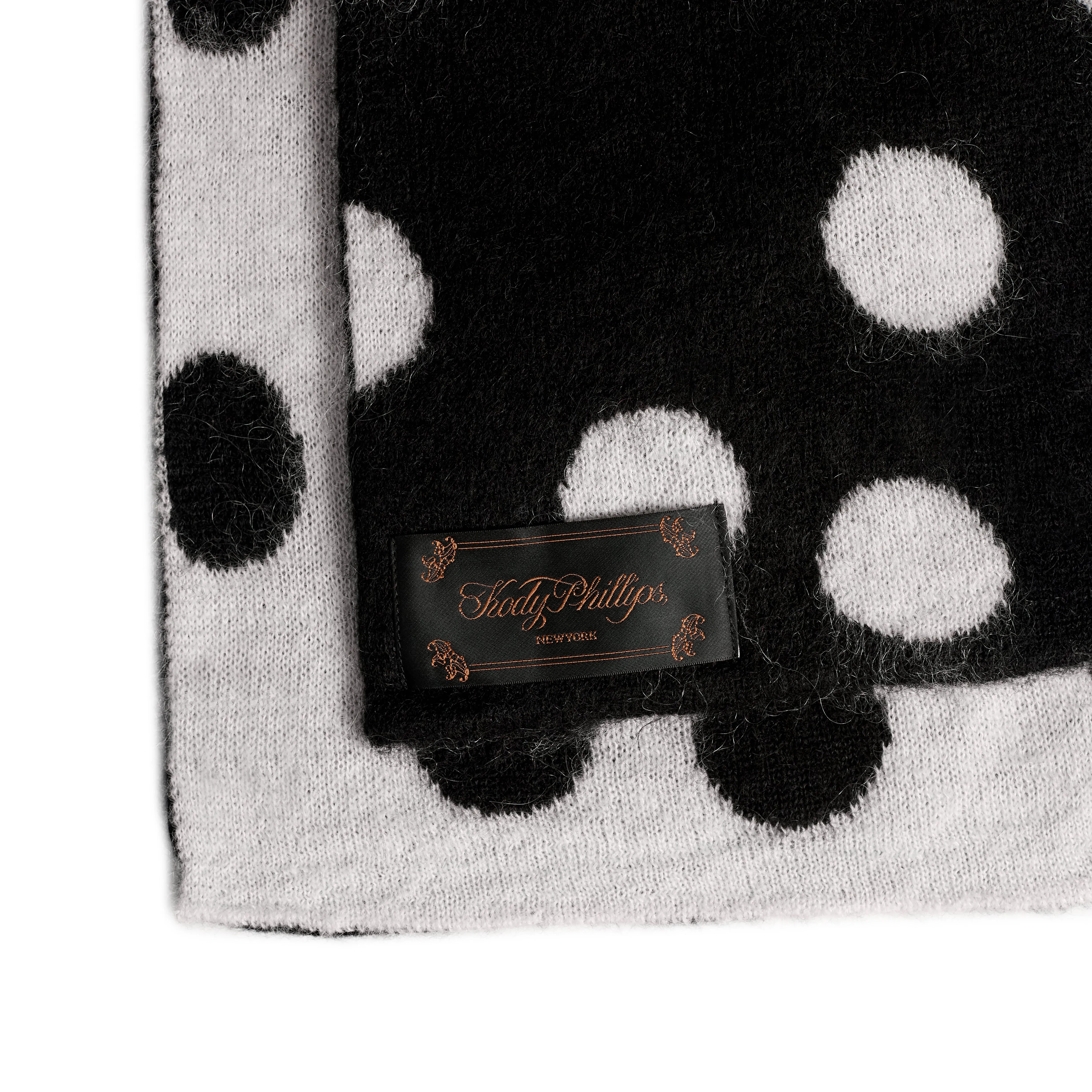Polka Dot Scarf - Black & Ivory sold by Kody Phillips product image thumbnail 2