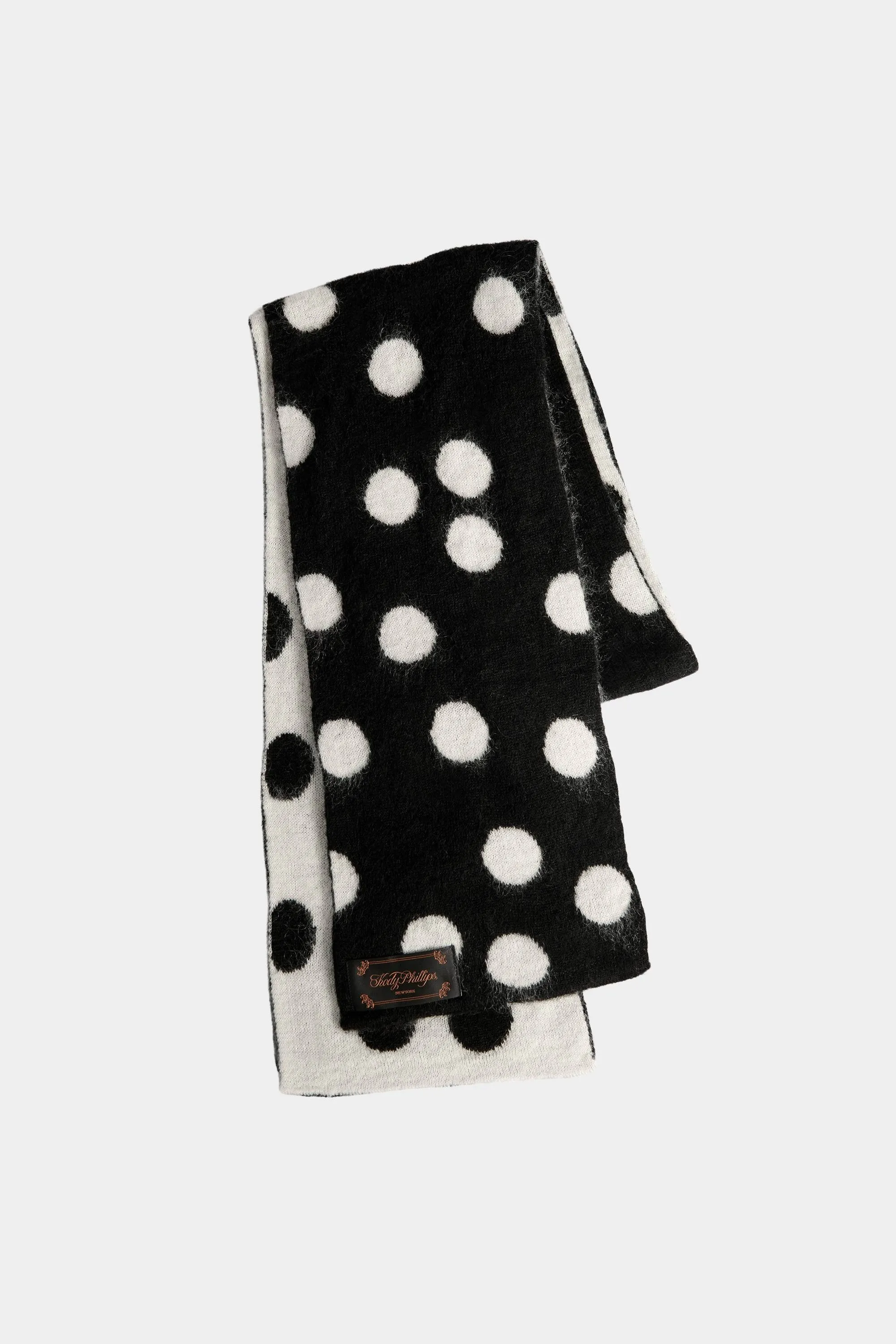 Polka Dot Scarf - Black & Ivory sold by Kody Phillips