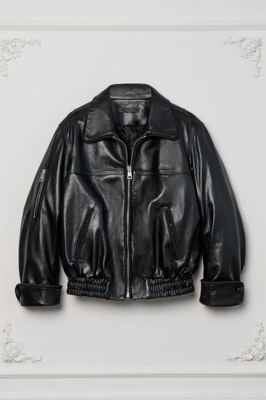 Leather Lasso Jacket- BLACK sold by Kody Phillips