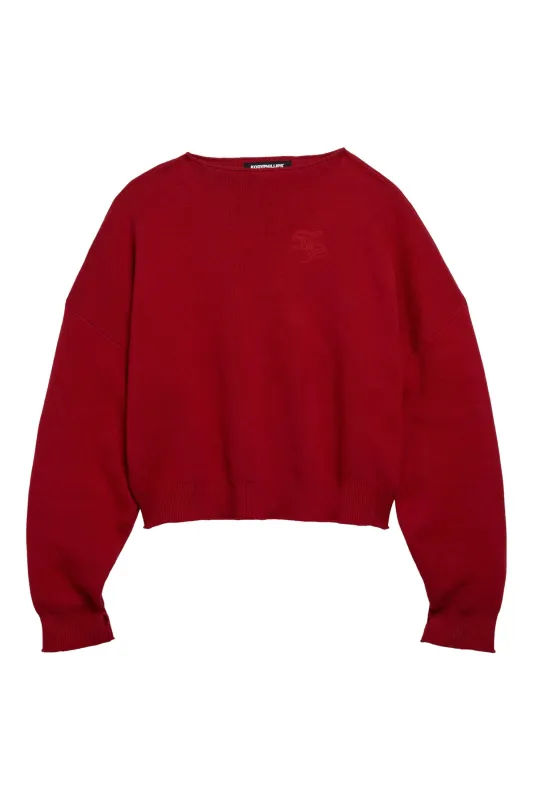 Boat Neck Sweater- Wine Burgundy sold by Kody Phillips