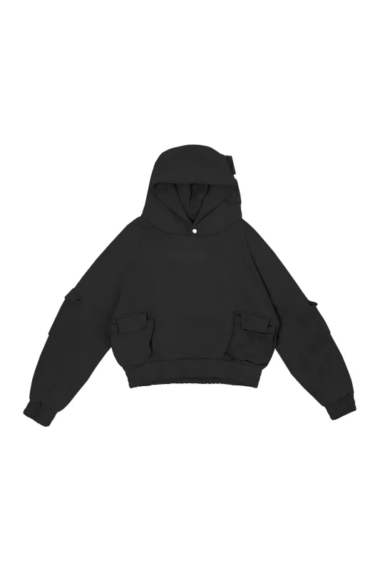 Pullover Cargo Hoodie - Black sold by Kody Phillips