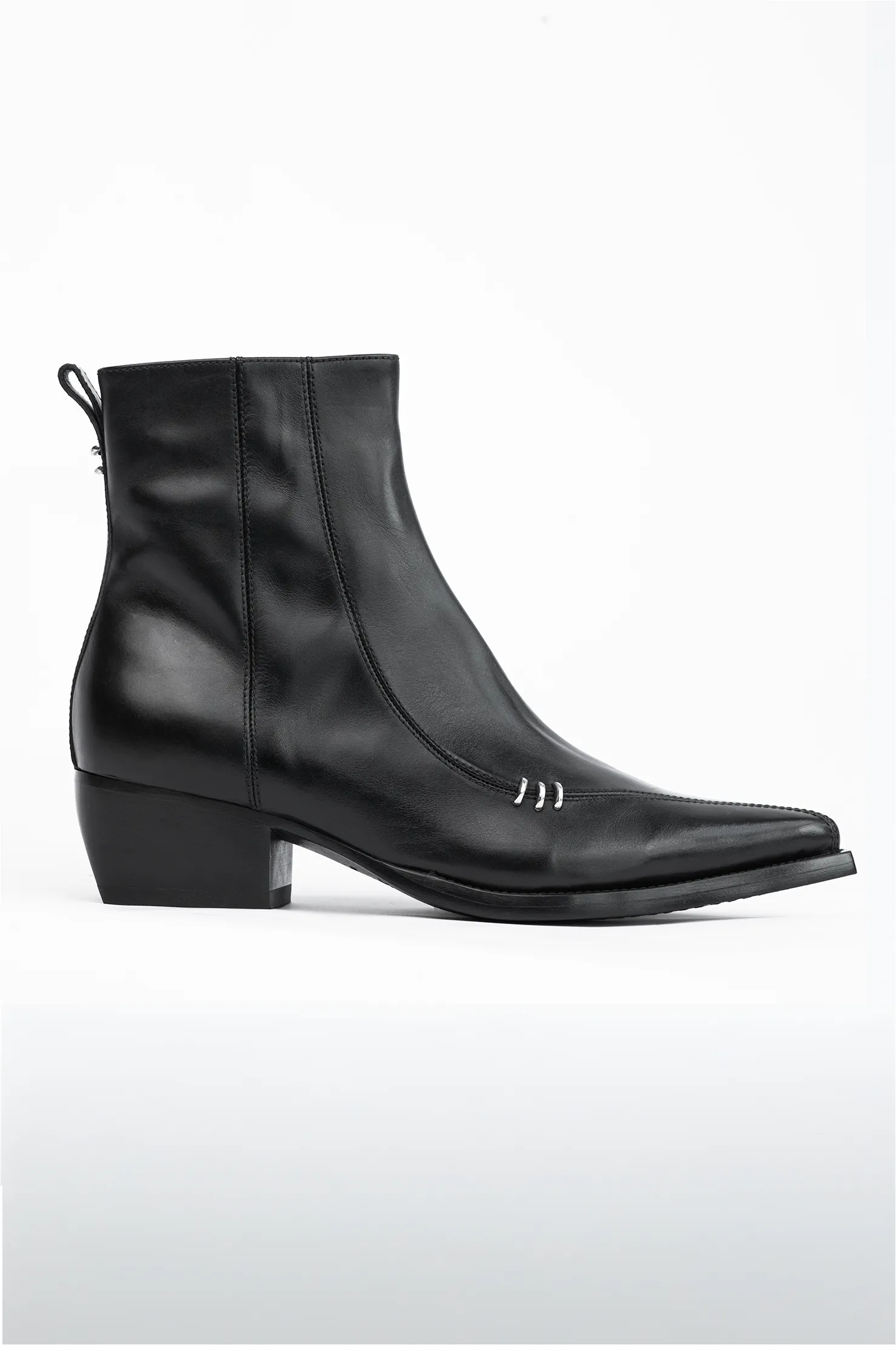 POINTED LEATHER BOOT - BLACK sold by Kody Phillips