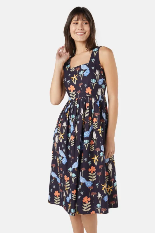 Peacock Midi Dress sold by Princess Highway