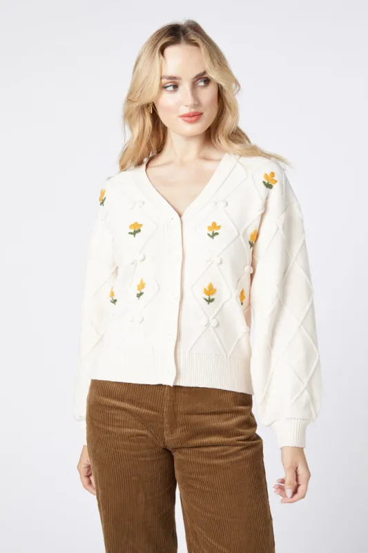 Tulip Embroidered Cardi sold by Princess Highway