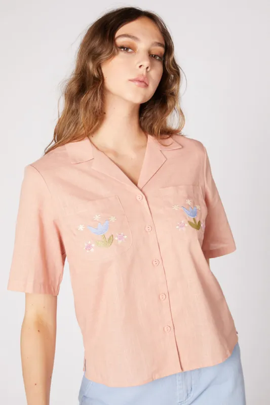 Patchwork Pocket Embroidered Blouse sold by Princess Highway