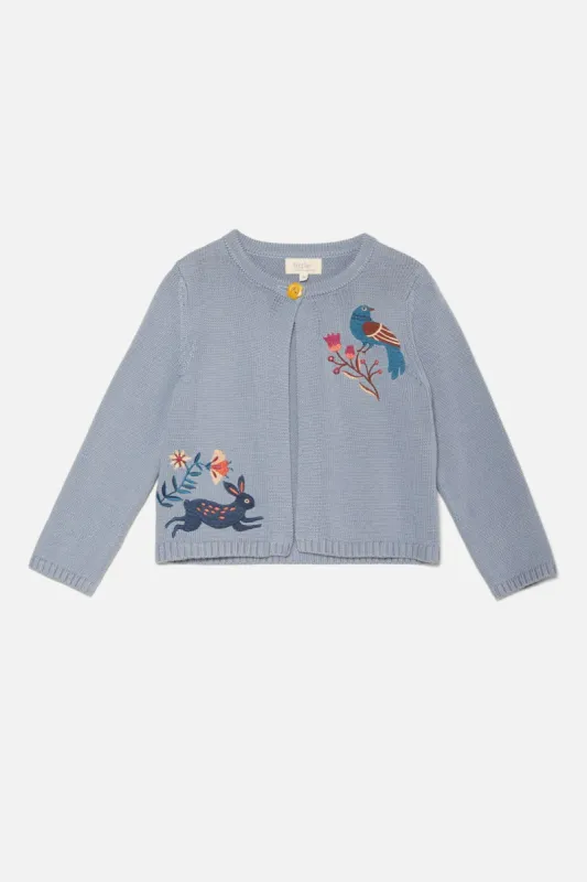 Folksy Karina Kids Emb Cardi sold by Princess Highway