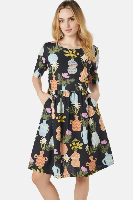 Pretty Vases Smock Dress sold by Princess Highway