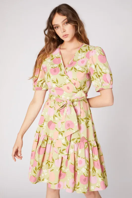 Summer Peach Wrap Dress sold by Princess Highway