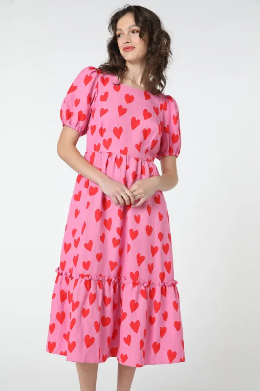 Love Hearts Midi Dress sold by Princess Highway
