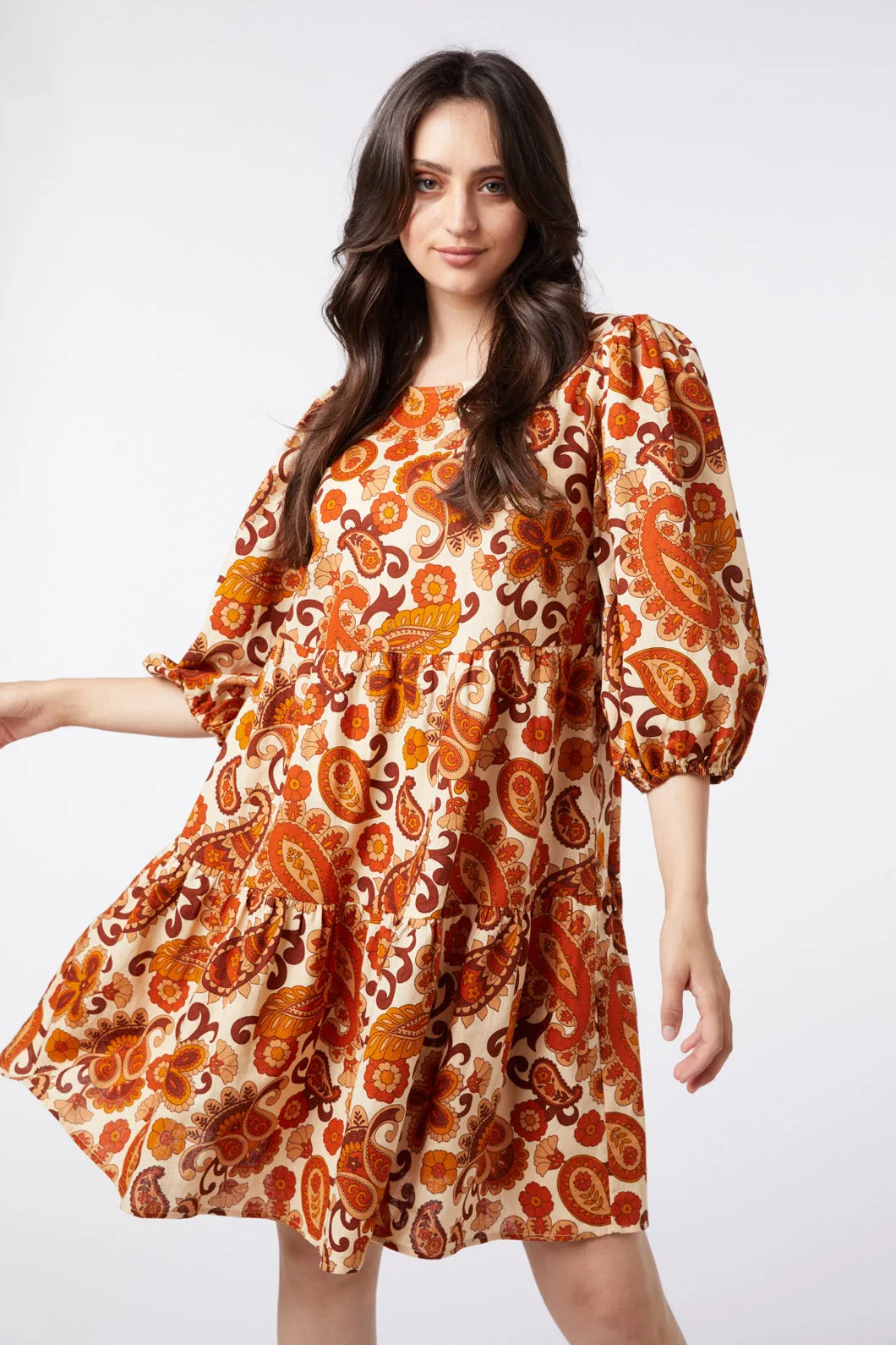 Sunset Paisley Smock Dress sold by Princess Highway