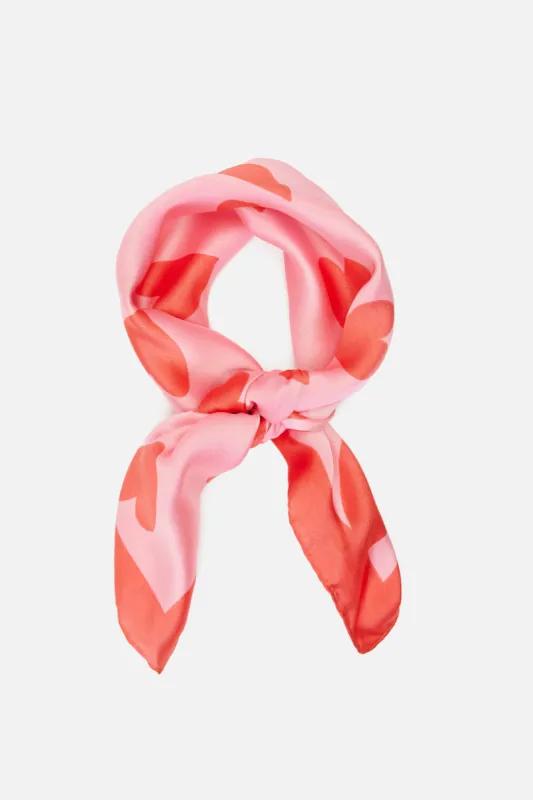 Love Hearts Satin Scarf sold by Princess Highway