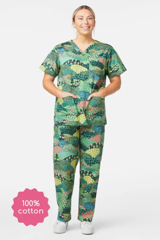 Patchwork Landscape Scrub Set sold by Princess Highway