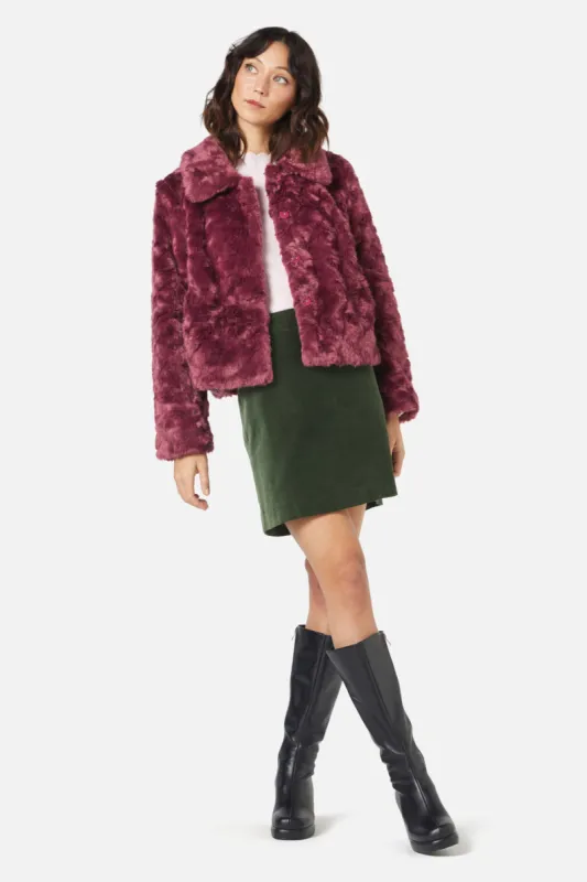 Tessa Faux Fur Jacket sold by Princess Highway
