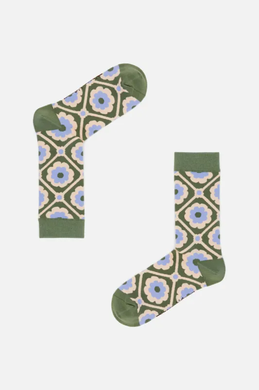 Flower Tile Socks sold by Princess Highway
