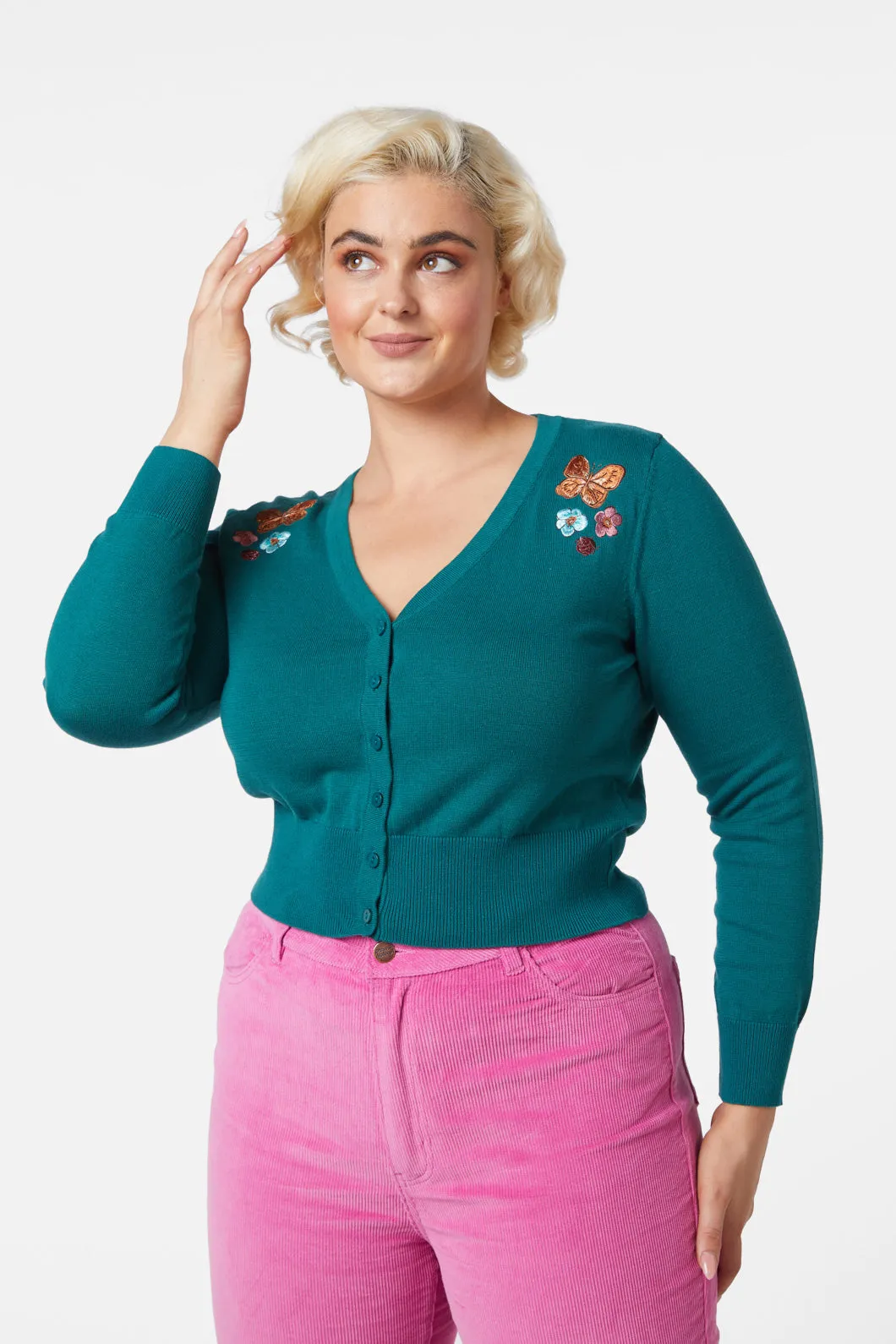 Flora Embroidered Cardi sold by Princess Highway