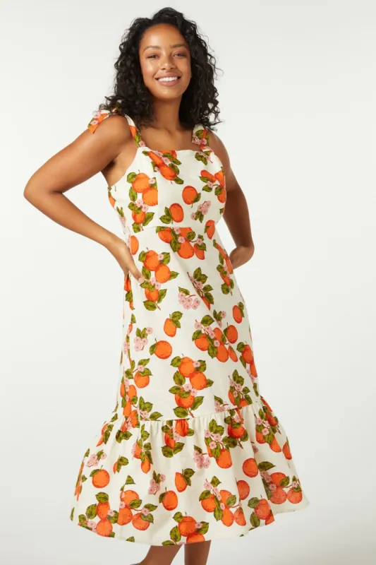 Orange Toile Sun Dress made by Princess Highway