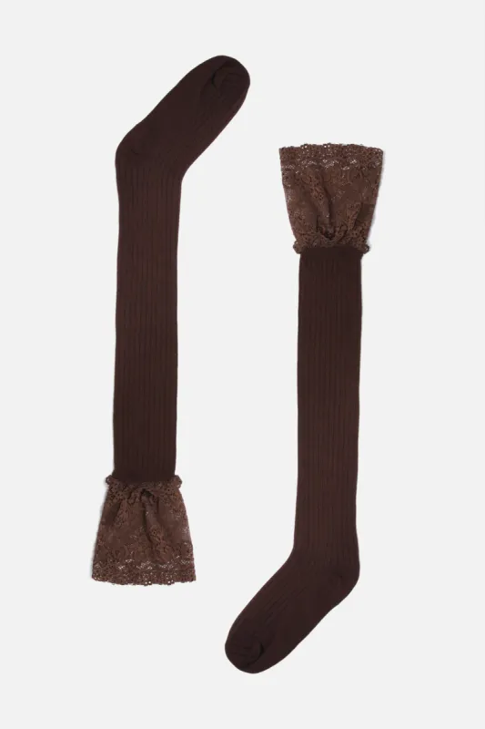 Coloured Lace Top Sock sold by Princess Highway