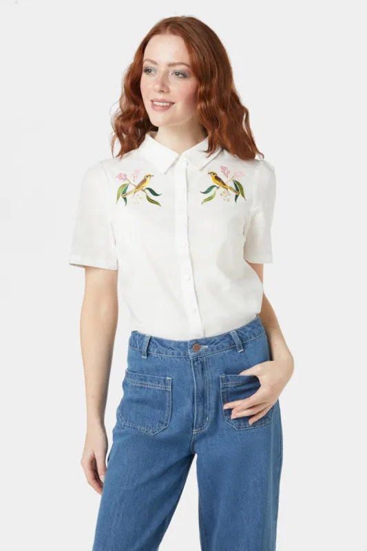 Honey Eater Emb Blouse sold by Princess Highway
