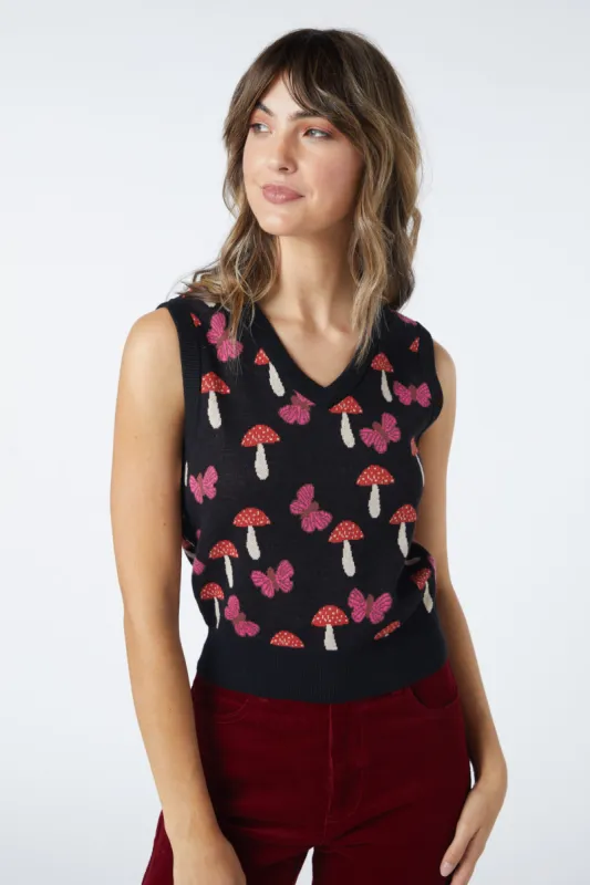 Mushroom Knit Vest sold by Princess Highway